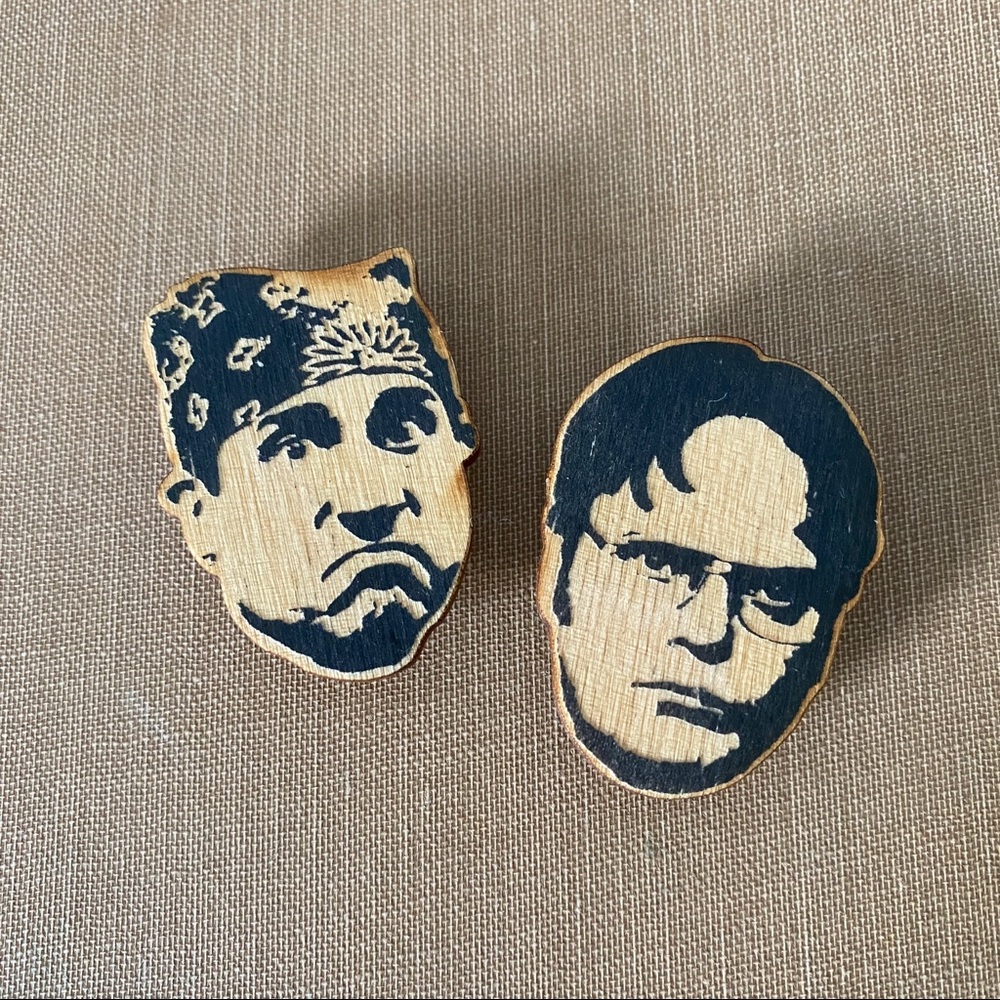 The Office Michael Dwight Head Wooden Magnets